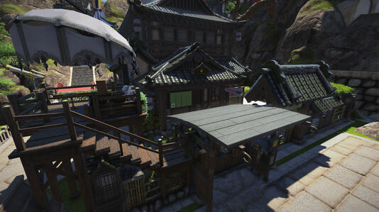 An alternative view of the front of the Dawnharbor Estate.