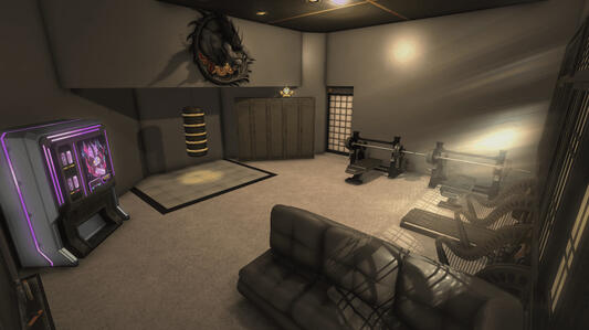 The estate's gym.